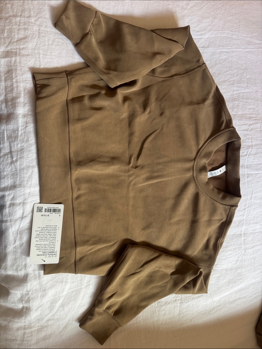 lululemon athletica Cropped Crewneck Sweatshirt in Brown